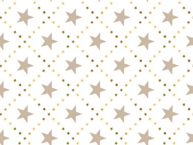 Lüks soyut yıldız kavram seamless modeli. Noel şenlikli tekstil vektör çizim. Ambalaj kağıt, kumaş, arka plan için tekrarlanabilir motifi. 