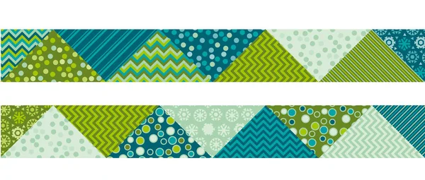 Симпатичные традиционные зеленые лоскуты. Рождественская текстильная векторная иллюстрация. Повторяющийся мотив для упаковки бумаги, ткани, фона . — стоковый вектор