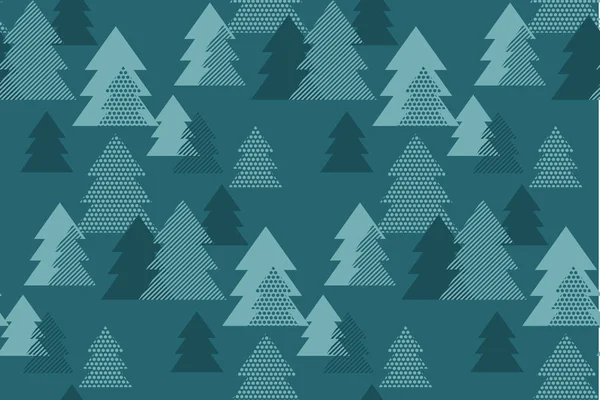 Maarer grön färg jul textil och inslagning papper vektor motiv. Gott nytt år och xmas tree sömlösa mönster illustration. — Stock vektor