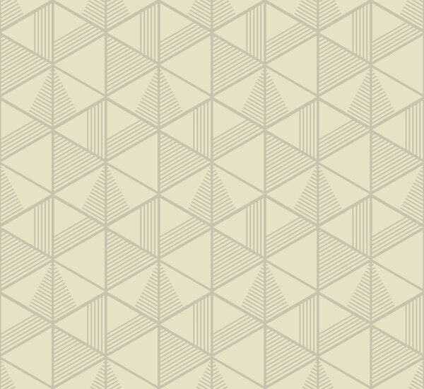 concept seamless pattern with pale mono-color geometry triangle. simple 3d illusion abstract geometry line motif for surface design