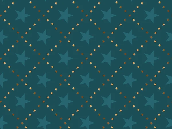 Luxus Sterne abstraktes Musterdesign. Weihnachten-festliche Textil-Vektor-Illustration. Wiederholbare Motiv für die Verpackung, Papier, Stoff, Hintergrund. — Stockvektor