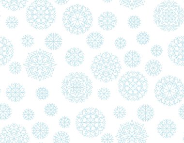 Soyut kar taneleri arka plan vektör. Noel ve yeni yıl, Dikişsiz desen stili zarif lüks. Ambalaj kağıt, kumaş, zemin tatil için tekrarlanabilir motifi.