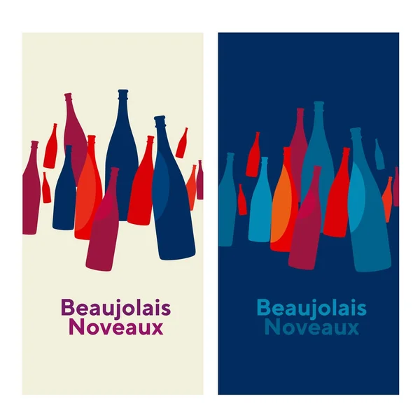 Beaujolais nouveau concept abstract vector poster. vine idea illustration. — Stock Vector