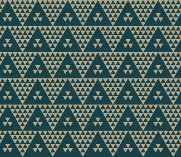 Green color vintage retro Ukraine style motif. Monochrome seamless pattern vector illustration. Concept geometric tile background for card, invitation, header print and web design. — Stock Vector