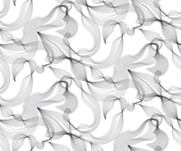 Ilustración abstracta de vectores de vapor y humo. Patrón sin costura de curva abstracta. Motivo para el diseño de superficies, fondo, papel de envolver, impresión y diseño web . — Vector de stock