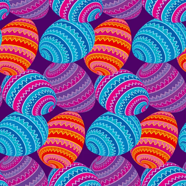 Illustration vectorielle des œufs de Pâques. Oeufs concept coloré pour la décoration de printemps . — Image vectorielle