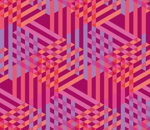 Kavram pembe sorunsuz geometri desen çizgi ve altıgen ile. Kesintisiz geometrik motif üstbilgi, poster, arka plan, kumaş için.