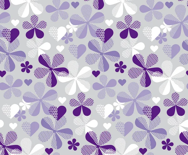 Abstraktes geometrisches Blumenmuster für die Oberflächengestaltung. Frühlingsblüher in pastellfarbener zarter Farbe. Vektorillustration. — Stockvektor