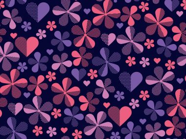 çiçek Menekşe geometrik soyut desenli kumaşlar için