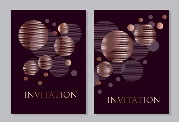 Ροζ χρυσό και μαύρο χρώμα αφηρημένο σχέδιο γεωμετρικό στοιχείο για την κάρτα, πρόσκληση, αφίσα. Vector εικονογράφηση της έννοιας κύκλο σχήμα μοτίβο με μοτίβο τρίγωνο. — Διανυσματικό Αρχείο