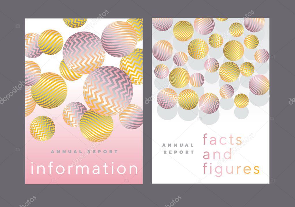 Simple geometric shapes composition in pale pastel yellow and pink colors for cover or poster. Template with geometry shapes pattern.