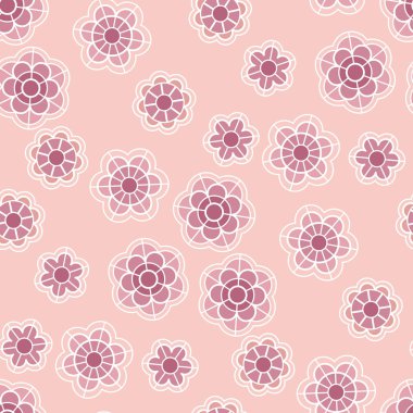 pastel geometrik sakura çiçek.
