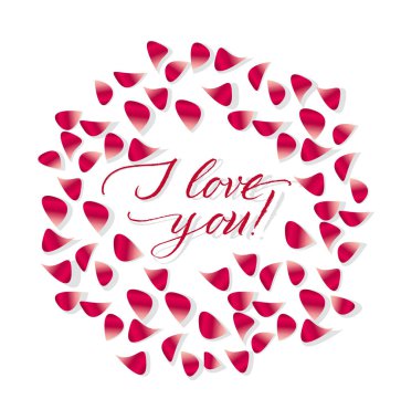 Gül çiçek petal deseni 