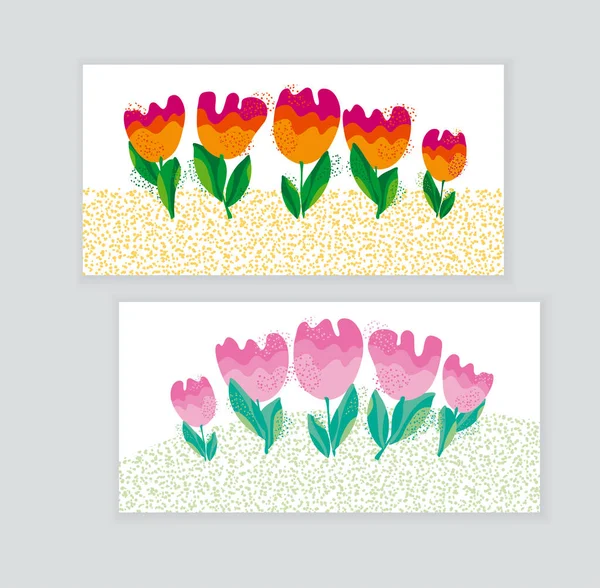 Decorative cute bright tulip flower. — Stock Vector