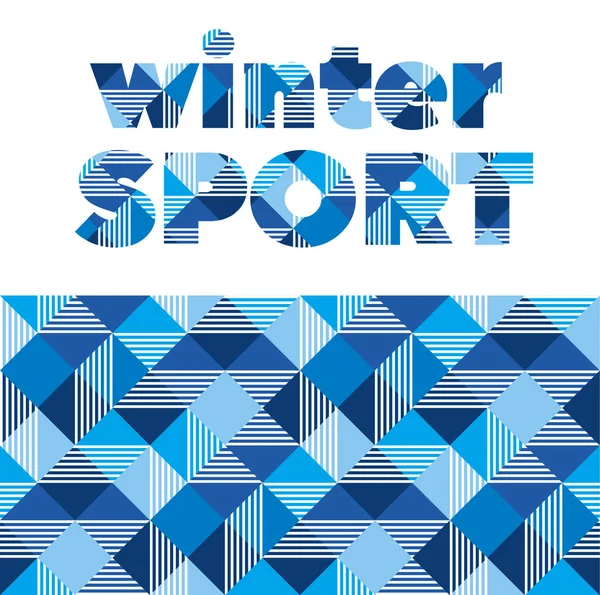 Winter sport abstracte naadloze patroon. — Stockvector