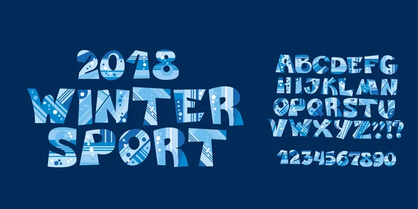 Decoratieve Abs met blauwe winter patroon. — Stockvector