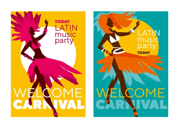 Latin müzik carnival poster. — Stok Vektör