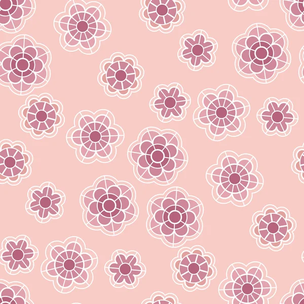 Pastell geometrische Sakura-Blume. — Stockvektor