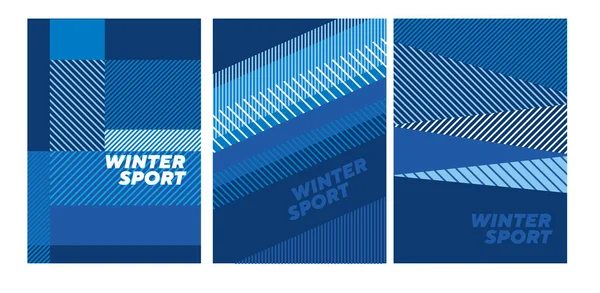 Winter sport abstract abstracte poster sjabloon. — Stockvector