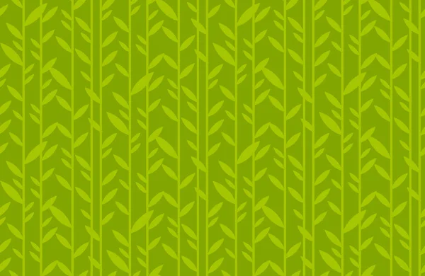 Grünes Blatt geometrisches Vintage nahtloses Muster. — Stockvektor