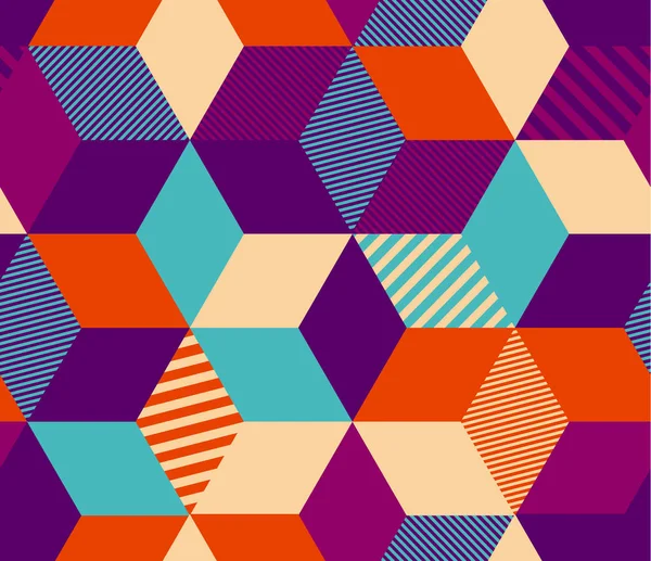 Meetkunde kleurenpatroon zeshoek naadloze. — Stockvector