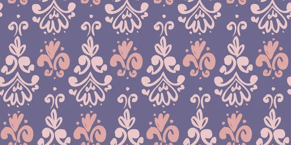 Motif ludique rose et violet classique sans couture — Image vectorielle