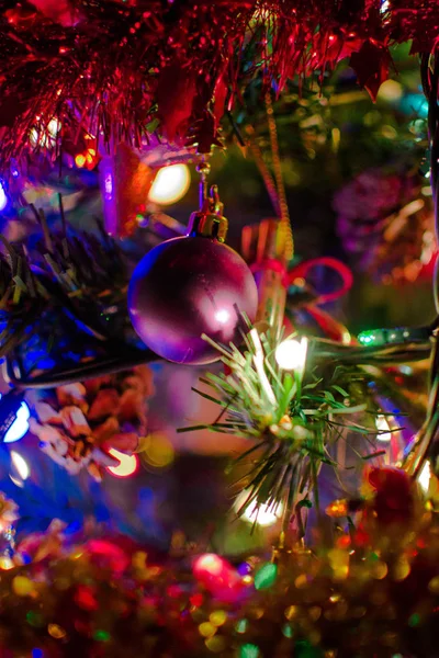 Christmas ball violet — Stock Photo, Image