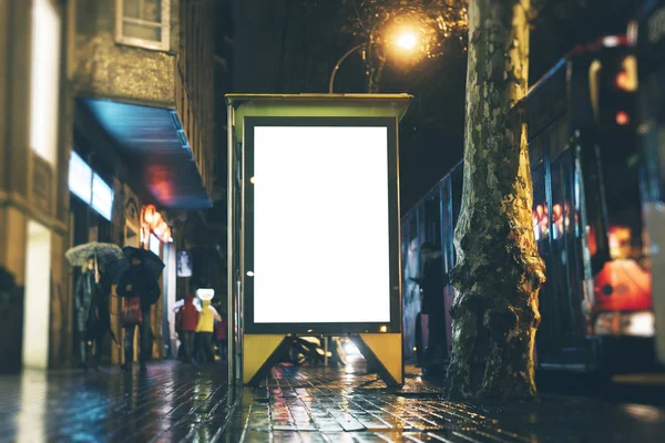 Caixa de luz publicidade em branco — Fotografia de Stock