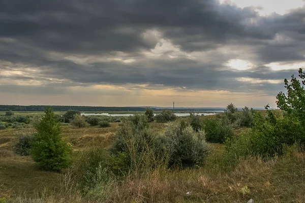 The steppe near the Dnipro river — Stock Photo, Image