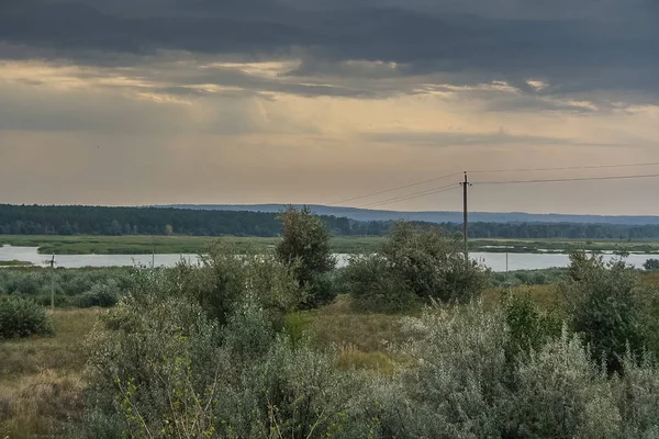 Die Steppe am Fluss Dnipro — Stockfoto