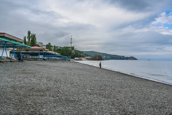 Пляж санатория "Крым" в Партените — стоковое фото