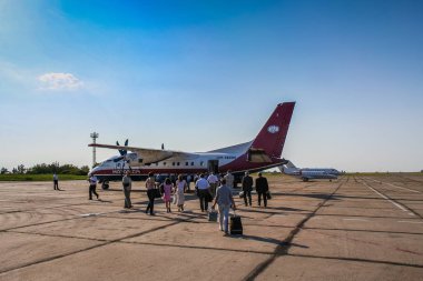 Zaporozhye havaalanında uçak