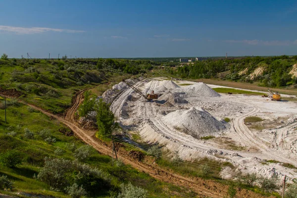 Ekstrakcji Kaolin clay kamieniołomie — Zdjęcie stockowe