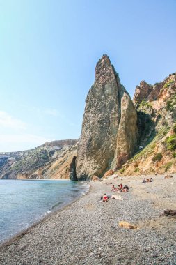 Cape Fiolent yakın Karadeniz kıyısında