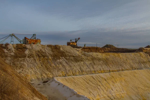 La cantera de arcilla en la región de Zaporozhye — Foto de Stock