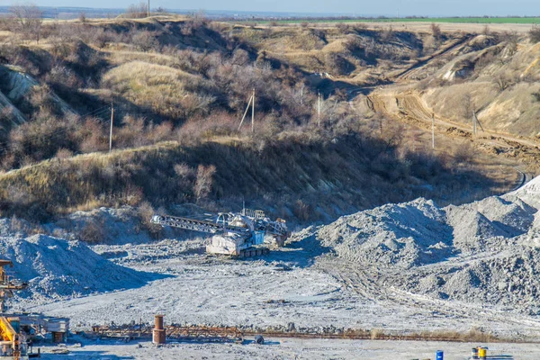 Kaolin kamieniołomu w regionie Zaporoże — Zdjęcie stockowe