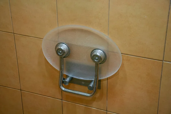 Folding chair in the shower — Stock Photo, Image