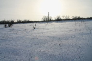 Karla kaplı Taurian bozkır