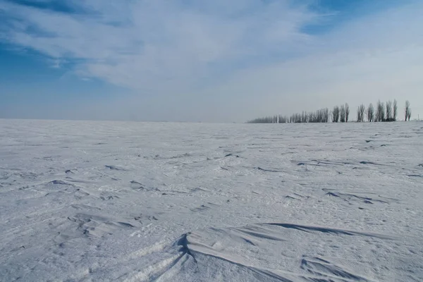 Χιονισμένη στέπα Taurian — Φωτογραφία Αρχείου