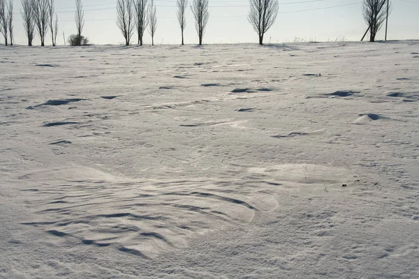 Snötäckta Taurian stäppen — Stockfoto