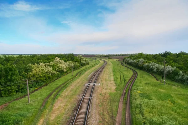 Die Eisenbahn nach Berdjansk in der Stadt der Pologie — Stockfoto