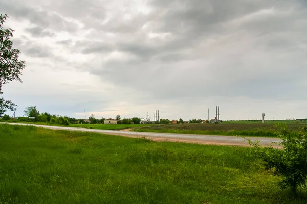 Country road in the Tavri steppe — Stock Photo, Image