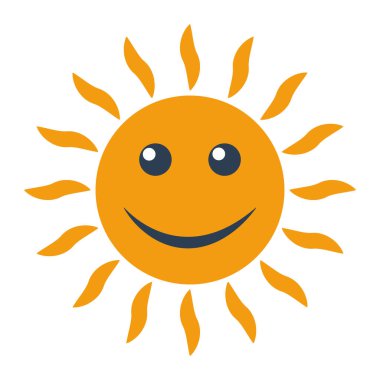 Beyaz arkaplanda güneş simgesi.