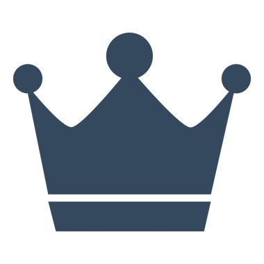 Taç Iconon beyaz arka plan. Vektör çizim