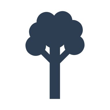 Beyaz arkaplanda ağaç simgesi.
