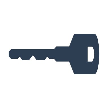 Beyaz arkaplanda anahtar simgesi.