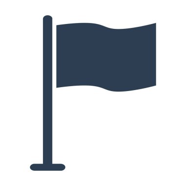 Beyaz arkaplanda bayrak simgesi.