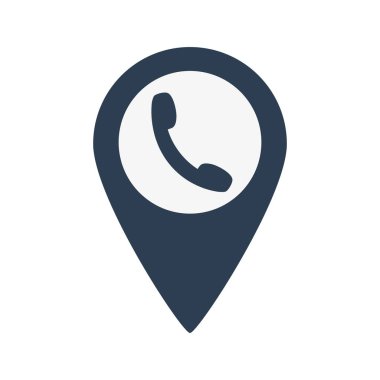 Harita göstergesi ile telefon ahizesi