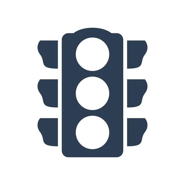 Icona del semaforo su sfondo bianco. — Vettoriale Stock