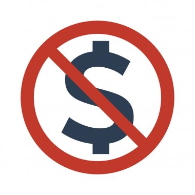 Beyaz arka plan hiçbir para işareti.